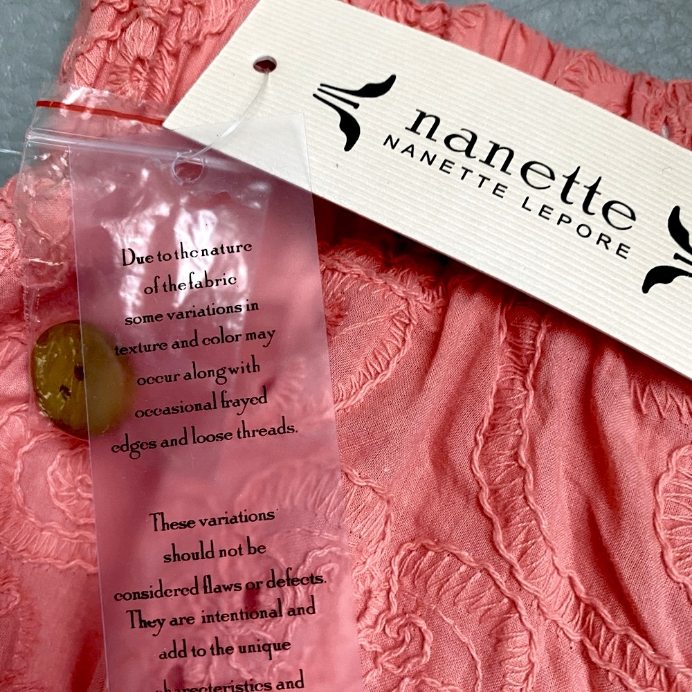 Nanette Lepore Coral, Luxury, Pull -On Embroidered Shorts, Small - Picture 11 of 16